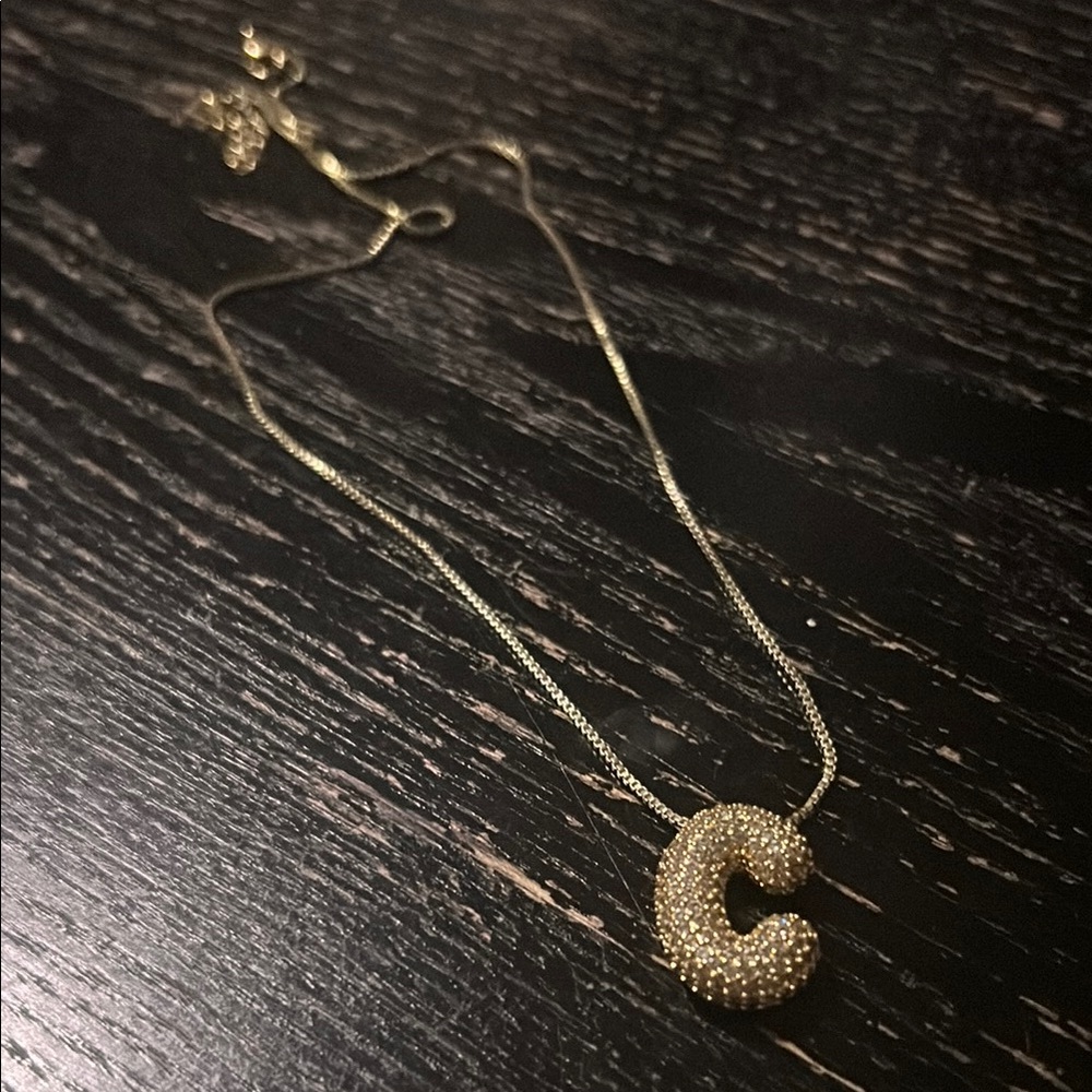 Gold “C” Initial Necklace